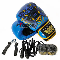 Боксерський набір 4 в 1 TWN Fairtex (BO-6662-BL, синій)