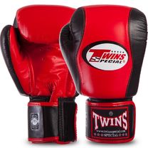 Боксерские перчатки Twins нат.кожа (BGVL7-RD, Черно-красный)
