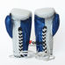 Боксерские перчатки Twins кожаные на шнуровке (BO-0279-BL, бело-синий)