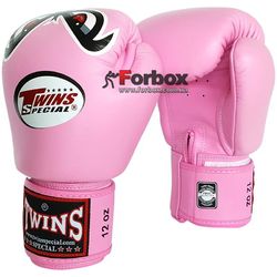 Боксерські рукавиці Twins із натуральної шкіри (FBGV-25-PN, рожеві)
