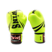Боксерские перчатки Twins из PU кожи (FBGVS3-TW6-LG, Салатовый)