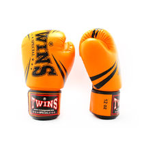 Боксерские перчатки Twins из PU кожи (FBGVS3-TW6-OR, Оранжевый)