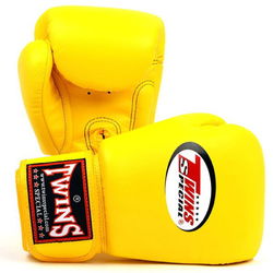 Боксерські шкіряні рукавиці Twins (BGVL-3, жовті)
