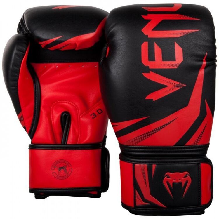 Боксерские перчатки Venum Challenger 3.0 Black/Red (03525-100-BKRD