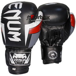 Перчатки боксерские Venum кожаные Elite Neo (BO-5238-BKW, черно-белые)