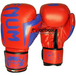 Перчатки боксерские Venum кожаные Elite Neo (BO-5238-ORB, красно-синие)