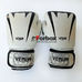 Боксерские перчатки Venum Giant 2.0 на липучке из PU кожи (BO-8349-WBK, бело-черный)