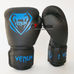 Боксерские перчатки Venum Contender 2.0 на липучке из PU кожи (BO-8351-BKB, черно-синий)