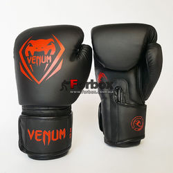 Боксерские перчатки Venum Contender 2.0 на липучке из PU кожи (BO-8351-BKR, черно-красный)