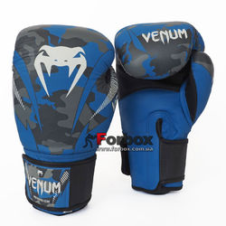 Рукавички боксерські Venum шкіряні (DCS014, синій)