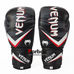 Перчатки боксерские Venum Impact кожаные на липучке (VL-2038-BKRW, черно-бело-красные)