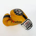 Перчатки боксерские Yokkao Fight Team кожаные на липучке (YK016-Y, желто-белый)