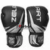 Боксерские перчатки Zelart  Challenger 3.0 на липучке из PU кожи (BO-0866-BKS, черно-серебристый)