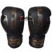 Боксерские перчатки Zelart Fight Gear на липучке из PU кожи (BO-1221, черно-золотой)