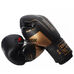 Боксерские перчатки Zelart Fight Gear на липучке из PU кожи (BO-1221, черно-золотой)