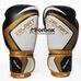 Рукавички боксерські Zelart Contender 2.0 натуральна шкіра (VL-8202-GD, чорно-біло-золотий)