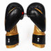 Перчатки боксерские Zelart Contender 2.0 натуральная кожа (VL-8202-GD, черно-бело-золотой)