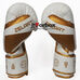 Перчатки боксерские Zelart Elite 2.0 натуральная кожа (VL-8291-W, бело-золотой)