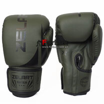 Боксерские перчатки Zelart Challenger 2.0 на липучке из PU кожи (BO-8352-GN, зеленый)