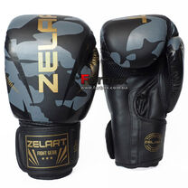 Боксерские перчатки Zelart Impact на липучке из PU кожи (BO-0870-BKC, камуфляж)