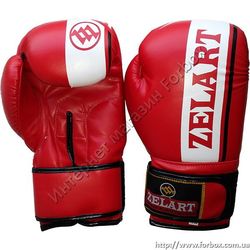 Перчатки боксерские Zelart на основе PU (ZB-4277, красные)