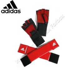 Перчатки для фитнеса Adidas с утяжелителями (ADISTG1, красно-черные)