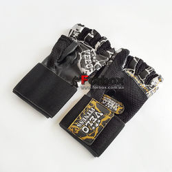 Перчатки для тренажерного зала Velo из натуральной кожи (VL-3235, черный)