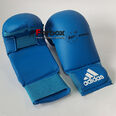 Перчатки для каратэ Adidas с лицензией WKF без большого пальца (661.22, синие)