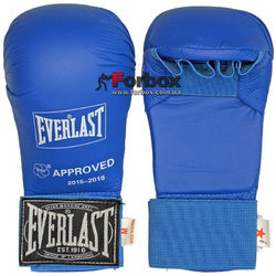 Перчатки для каратэ Everlast на основе PU (BO-3956, синий)