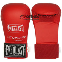 Перчатки для каратэ Everlast на основе PU (BO-3956, красные)