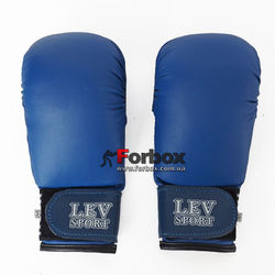 Перчатки для занятий карате (валентинки) Lev Sport (LSVal-BL, синие)