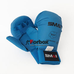 Перчатки для каратэ Smai WKF Approved с защитой большого пальца (SMP-101, синие)