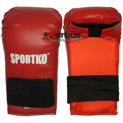 Рукавиці (накладки) для карате Sportko (НК2, червоні)