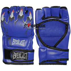 Перчатки для Смешанных единоборств ММА Everlast кожзам (BO-3207, синие)