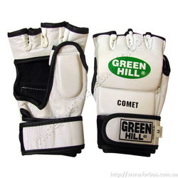 Перчатки для ММА Green Hill Comet из натуральной кожи (MMA-0012, белые)