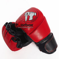 Перчатки Федерации рукопашного боя М1 кожа Lev (М1FRB-rd, красные)