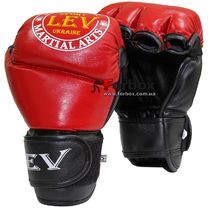 Перчатки для ММА М1 кожа Lev (1341-rd, красные)