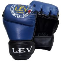 Перчатки для ММА М1 кожа Lev (1341-bl, синие)