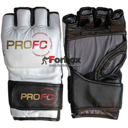 Перчатки для MMA М3 кожа Lev (1304-wh, белые)