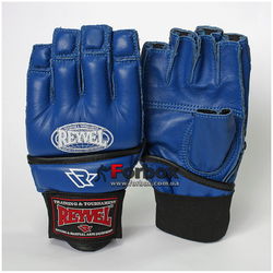 Перчатки для Микс файт REYVEL кожа (0179-bl, синие)