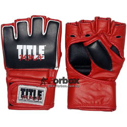 Перчатки для смешанных единоборств TITLE MMA Xtreme Training Gloves (MMXTG, черно-красные)