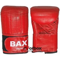 Снарядні рукавиці BAX шкіра (PPGB, червоні)