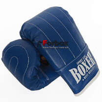 Снарядні рукавички Boxer тренувальні кожзам (2015-03С, сині)