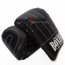 Снарядні рукавички Boxer тренувальні кожзам (2015-01Ч, чорні)