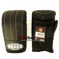 Снарядные перчатки Boxer тренировочные кожзам (2015-01Ч, черные)