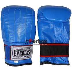 Снарядні рукавиці Everlast натуральна шкіра (VL-01012, сині)