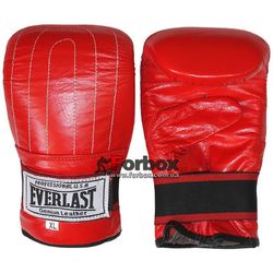 Снарядні рукавиці Everlast натуральна шкіра (VL-01012, червоні)