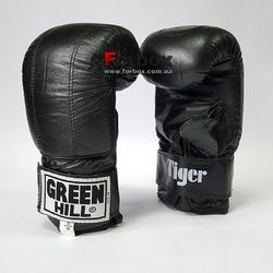 Снарядные перчатки Green Hill Tiger натуральная кожа (PMT-2060, черные)