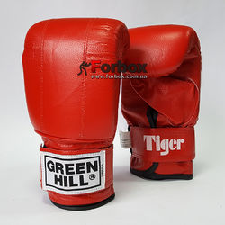 Снарядні рукавиці Green Hill Tiger натуральна шкіра (PMT-2060, червоні)