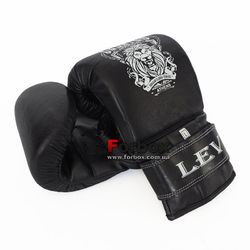 Снарядные перчатки с утяжелителями Lev Sport натуральная кожа (LSSUT-BK, черные)
